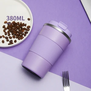 Shun Shop 380ML Paslanmaz Çelik Çift Duvar Vakum Kahve Kahve Açık Boş Zaman Portatif Araba Kupası (Yurt Dışından)