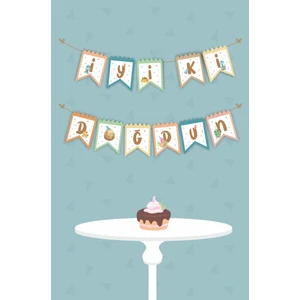 Neşeli Günlerim Baby Dinozor Temalı Büyük Banner *kalın Kağıt 150CM