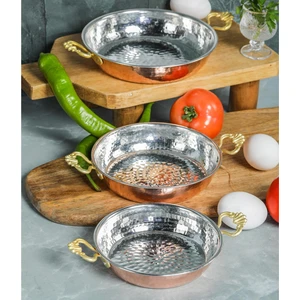 Bakır Sahan 3lü Set 14cm 16cm 18cm