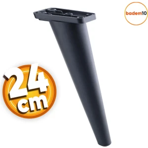 Regnum Lüks Mobilya Kanepe Sehpa Tv Ünitesi Koltuk Ayağı 24 cm Siyah Baza Ayak