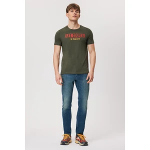 Lee Cooper Real  Erkek O Yaka T-Shirt Haki