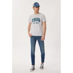 Lee Cooper Derek Erkek O Yaka T-Shirt Kar Melanj