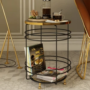 Metal ve Suntalam Zigon Sehpa – Altın Renk Ayaklı, Paslanmaz, Suya Dayanıklı, 40x40x55 cm, Salon ve Oturma Odası için Şık ve Fonksiyonel Tasarım