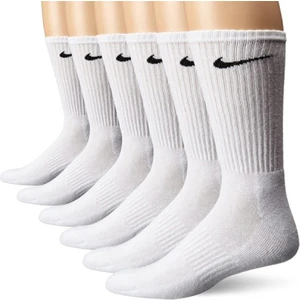 Everyday Cotton Cushioned Crew Beyaz 6lı Çorap SX5172-100