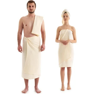 Denizli Concept  Müslin Banyo Havlu Seti Ekru