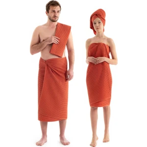 Waffle Banyo Havlu Seti Kremit