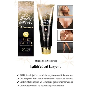 Roesia Rose Vücut Losyonu 24K Altın Işıltılı