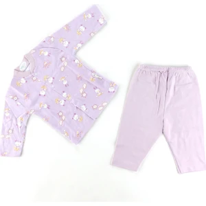 Sebi Bebe Ayılı Kız Baskılı Bebek Pijama Takımı 2329