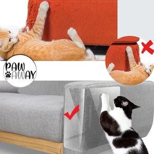 Paw Away  Kedi Eğitim Bandı Tek Yüz Yapışkanlı Tırmalama Caydırıcı Koltuk Mobilya Koruyucu Şeffaf. 25 x 45 cm. 8 Adet
