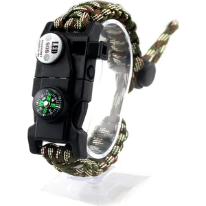 Outdoor Aksesuarları Paracord Kamp Bileklik Hayatta Kalma Bilekliği Kamuflaş