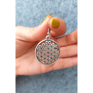 Fildişi Aksesuar Yaşam Çiçeği Şekilli Kadın Küpe Çift Adet Gümüş Kaplama Kadın Küpe