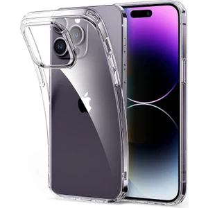 Apple iPhone 14 Pro ile Uyumlu Kapak 1mm Süper Silikon Şeffaf Kılıf