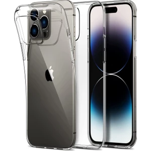 Apple iPhone 14 Pro Max ile Uyumlu Kapak 1mm Süper Silikon Şeffaf Kılıf