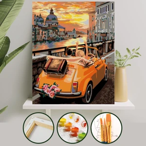 Palmiye Hobi Sanat Sayılarla Boyama Tuval Seti Fırça Boya Dahil (Çıtalı) 40X50 cm - Tatil