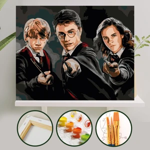 Palmiye Hobi Sanat Sayılarla Boyama Tuval Seti Fırça Boya Dahil (Çıtalı) 40X50 cm - Harry Potter