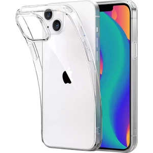 Case World Caseworld Apple iPhone 14 ile Uyumlu Kapak 1mm Süper Silikon Şeffaf Kılıf