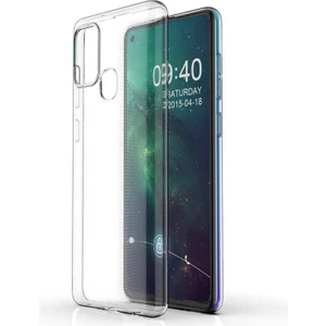 Case World Samsung Galaxy A21S ile Uyumlu Kapak 1mm Süper Silikon Şeffaf Kılıf