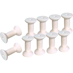 10 Dökme Ahşap Makara Doğal Ahşap Klasik Bobin Boş Diy Bobinleri Uygun Dikiş (Yurt Dışından)