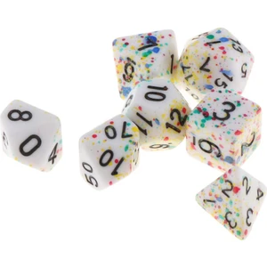 7 / Set Plastik Dices Set D4-D20 Mtg Rol Oyun Malzemeleri Için Die Die Zar Stil 5 (Yurt Dışından)