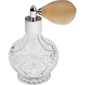 Vintage Kristal Boş Parfüm Şişesi Kısa Sprey Cam 100ML Bej (Yurt Dışından)