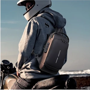 Motosiklet Göğüs Çantası Şifre Hırsızlık Önleyici Erkek Çantası Avrupa ve Amerika Birleşik Devletleri Moda Omuz Çantası Spor Eğlence Çok Fonksiyonlu Crossbody Çanta Iş (Yurt Dışından)