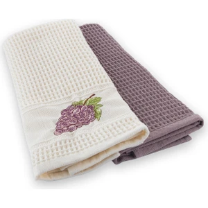 Home Grape 2'li Kurulama Bezi 45 x 65 -Mor