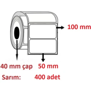 Özsaraç Etiket Eko Termal 50 x 100 cm Kuşe Etiket 400 Sarım