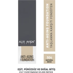 Yaşlanma Karşıtı Fondöten - Anti Aging Foundation 504 Natural Beige SPF 15 - 35 ml
