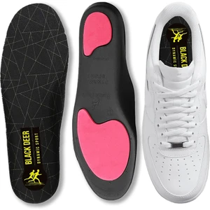 Black Deer Dynamic  Ayakkabı Iç Tabanı ,Spor Tabanlık,Ayakkabı Tabanlığı,Erkek,Kadın, Triangle Siyah