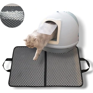 Büyük Boy Elekli Kedi Tuvalet Önü Paspası, Yıkanabilir, Silinebilir Paspası 60*35