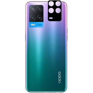 Oppo A54 4g ile Uyumlu 3D Kamera Lens Koruma Z-Panoply Tam Kaplayan Kamera Koruma Siyah