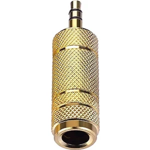 Erkek 3.5 mm Dişi 6.3 mm Metal Jack Gold Gitar Jack 3.5 mm Jack Çevirivi 6.3 mm Dişi 3.5 mm Erkek Jack