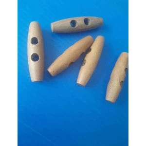 Ahşap Çoban Düğme 5 cm Açık Kahverengi 1 Paket 10 Adet