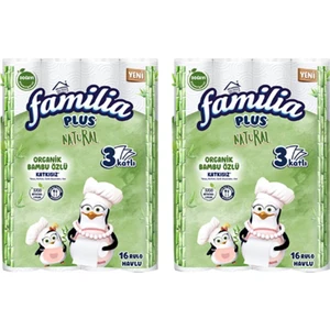Plus Natural Havlu 16 Adet x 2