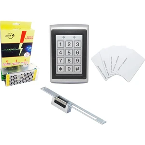 Lr-Dph2 Dış Ortam Kartlı & Şifreli Kapı Otomatiği – Kilidi ve Lorex LR-ES12SC Elektrikli Kilit Karşılığı Lorex LR-GUCSW10 12V 10A Switch Mode Smps Güvenlik Kamera Adaptörü ve 10 Tane Kart