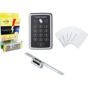 Lr-Dl5 Şifreli ve Kartlı Geçiş Kapı Kilidi - Kapı Otomatiği ve Lorex LR-ES12SC Elektrikli Kilit Karşılığı Lorex LR-GUCSW10 12V 10A Switch Mode Smps Güvenlik Kamera Adaptörü ve 10 Tane Rfıd Kart