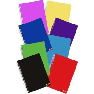 Mynote 60 Yaprak Spiralli Plastik Kapak A4 Okul Defteri 4 Kareli 4 Çizgili 8 Adet