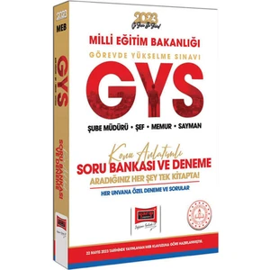 Yargı Yayınevi 2023 MEB GYS Tüm UnvanlIçin Şube Müdürü Şef Memur Sayman Konu Anlatımlı Soru Bankası ve Deneme