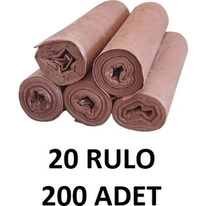 80X110 Jumbo Rulo Çöp Torbası 300 gr 20'li Koli (Açık Kahve)