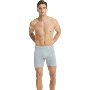Erkek Gri Boxer Pamuklu Uzun Boy 9216