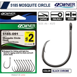 5185 Mosquito Circle Black Chrome Sinek Iğne