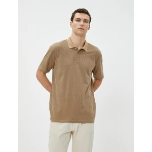 Basic Polo Yaka Tişört Düğmeli Kısa Kollu