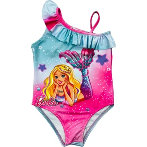 Lolli Boom Kids  Kız Çocuk Çizgi Film Barbie Karakterli Tek Kol Fırfırlı Askılı Mayo Elsa   Lol   Mickey Baskı Yeni Sezon