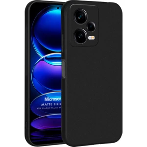 Matte Silicone Xiaomi Redmi Note 12 Siyah Kılıf