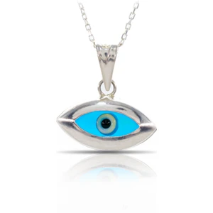 Madam Matmazel 925 Ayar Gerçek Gümüş Göz Boncuklu Kolye