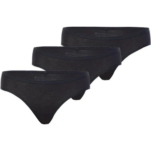 Kadın Siyah Slip Külot 3'lü Paket Essential 1575