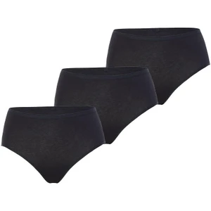 Essential 3'lü Yüksek Bel Siyah Slip 1577
