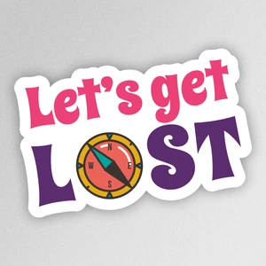Sb Store Lets Get Lost Adventure Outdoor Camping Karavan Sticker Etiket