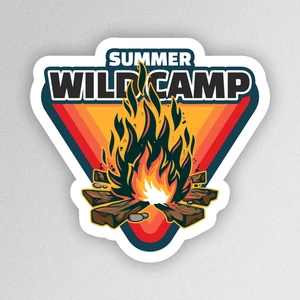 Sb Store Wild Camp Adventure Outdoor Camping Karavan Sticker Etiket