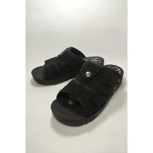 Abin Store Erkek Siyah Terlik Sandalet  Yumuşak Ortopedik Pedli Taban Dışarı Terliği